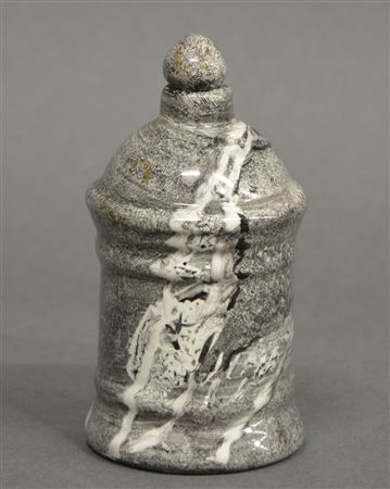 Vasetto in ceramica dipinto a finto marmo 