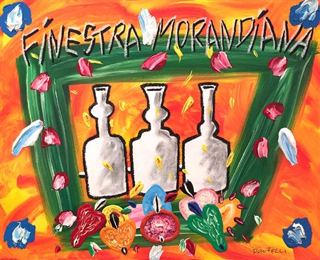 Bruno Donzelli 1941, Napoli (Na) - [Italia] Finestra morandiana olio su tela...