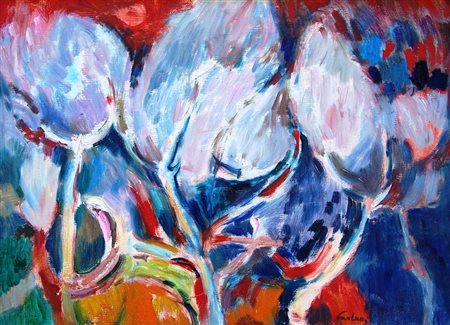 Enrico Paulucci 1901, Genova (Ge) - 1999, Torino (To) - [Italia] Ulivi olio...