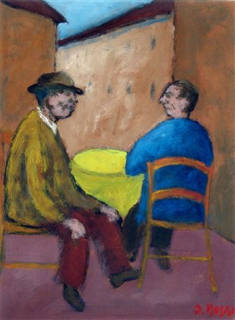 Ottone Rosai 1895, Firenze (Fi) - 1957, Ivrea (To) - [Italia] Omini al tavolo...