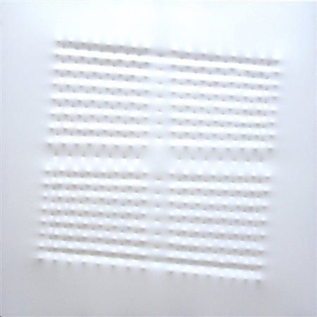 Romano Leli 1957, Aversa (Ce) - [Italia] Bianco tela dipinta estroflessa...