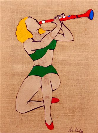 Marco Lodola 1955, Dorno (Pv) - [Italia] senza titolo tecnica mista su juta...