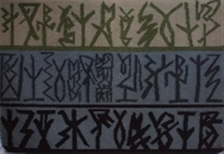 LICATA RICCARDO TORINO 1929 A 7, 2001 ARAZZO cm 125 x 175 Firma in basso a...