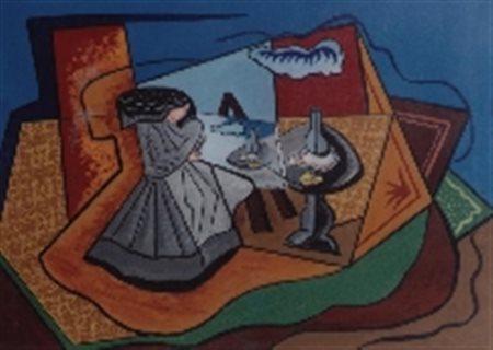 ORIANI PIPPO TORINO 1909 ROMA 1972 LA PITTRICE OLIO SU TELA cm 50 x 70 Firma...