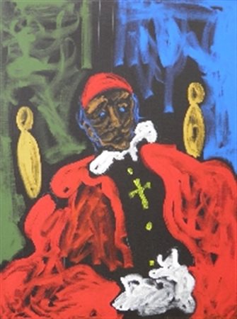 FESTA TANO ROMA 1938 ROMA 1988 CARDINALE, 1985 ACRILICO SU TELA cm 80 x 60...