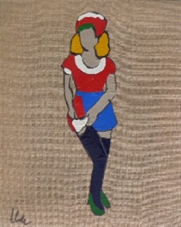 LODOLA MARCO DORNO 1955 SENZA TITOLO COLLAGE E SMALTI SU TELA cm 50 x 40...