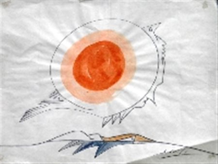 DOVA GIANNI ROMA 1925 PISA 1991 SENZA TITOLO PASTELLO ED ACQUARELLO SU CARTA...