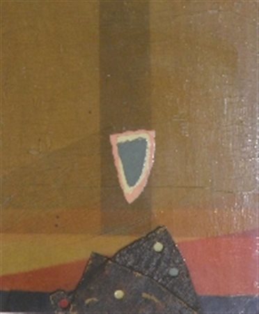 CRIPPA ROBERTO MONZA 1921 BRESSO 1972 METEORITE, 1970 COLLAGE SU TAVOLA cm 73...