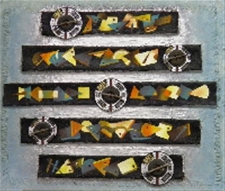 SARDANO VITO MONOPOLI (BA) 1948 SENZA TITOLO, 1995 OLIO E TECNICA MISTA SU...