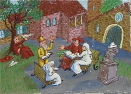 SCARPA LUIGI SENZA TITOLO OLIO SU TELA cm 30 x 40 Firma al retro