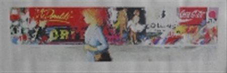 TROMBINI GIULIANO SENZA TITOLO SERIGRAFIA cm 25 x 70 Firma in basso a destra...