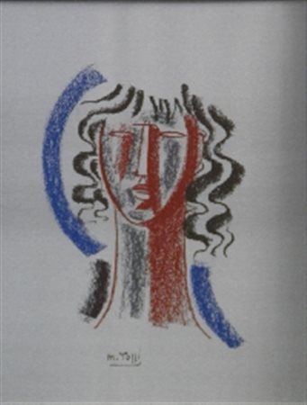 TOZZI MARIO FOSSOMBRONE 1895 PARIGI 1978 SENZA TITOLO SERIGRAFIA SU LASTRA cm...