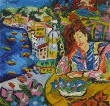 PINI ALFREDO MIRANDOLA (MO) 1958 ESTATE, 1994 OLIO SU TELA cm 30 x 30 Firma,...