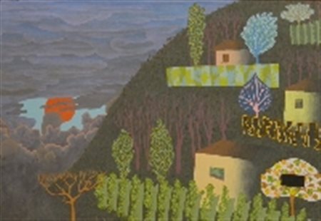 SCARPARO LUIGI SENZA TITOLO, 1996 OLIO SU TAVOLA cm 50 x 70 Firma e anno in...