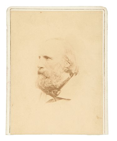 GIUSEPPE PUPPO (-) Giuseppe Garibaldi 1880 circa stampa all'albumina 13,5x11...