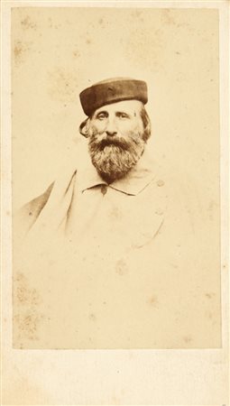 ANONIMO (-) Giuseppe Garibaldi 1880 circa stampa all'albumina 10,5x6 cm