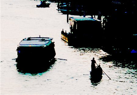 PERALE RICCARDO (1946-) Verso sera stampa gliceè su plexiglass, montata su...