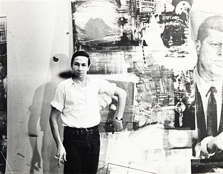 NAMUTH HANS (1915-1990) Robert Rauschenberg 1964 stampa alla gelatina sali...