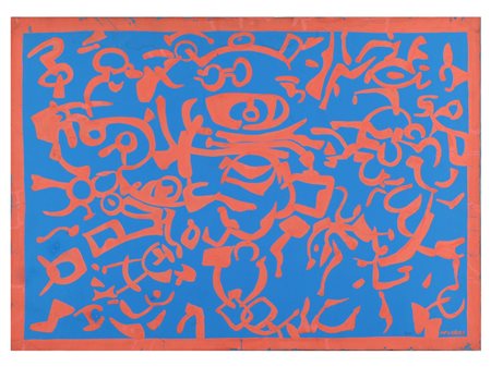 CARLA ACCARDI (1924-) Turchese arancio 1961 tempera alla caseina su carta...