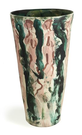 ERNESTO TRECCANI (1920-2009) Senza titolo Vaso in ceramica cm 78x42 firmato...