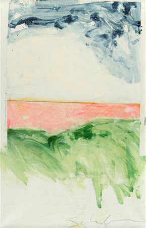 MARIO SCHIFANO (1934-1998) Paesaggio anemico 70-73 smalto su tela cm 80x50...