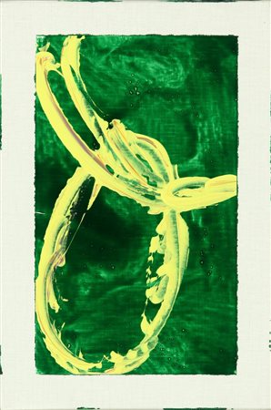 MARIO SCHIFANO (1934-1998) E' una scheggia 1997 smalto su tela cm 30x20...