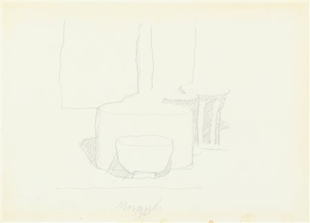 GIORGIO MORANDI (1890-1964) Natura morta 1961 matita su carta cm 285x385...