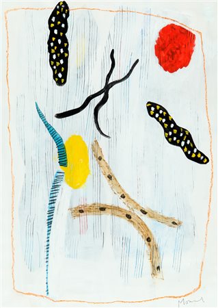 IGNAZIO MONCADA (1932-) Senza titolo 1999 tecnica mista su cartoncino cm...