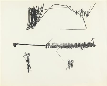 EMILIO SCANAVINO (1922-1986) tecnica mista su carta cm 50x64 firmato in basso...