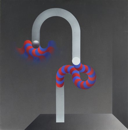 JULIO LE PARC (1928-) Modulation 1110 2003 acrilico su tela cm80x80 f.to t.to...