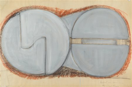 ANDREA CASCELLA (1920-1990) Studio per Pietra tagliata 1968 tecnica mista...