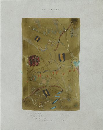 CUNIBERTI PIERACHILLE (PIRRO) (1923-) senza titolo 1990 tecnica mista cm42x33...