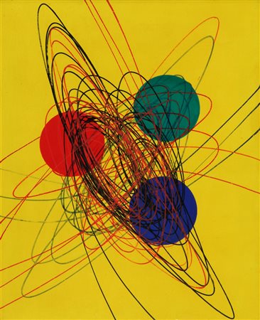 ROBERTO CRIPPA (1921-1972) Spirale 1951 olio su tela cm 50x40 firmato e...