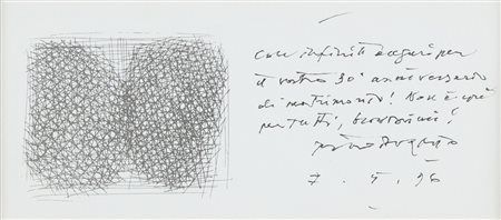 PIERO DORAZIO (1927-2005) Senza titolo 1996 inchiostro su carta cm 9x19,5...