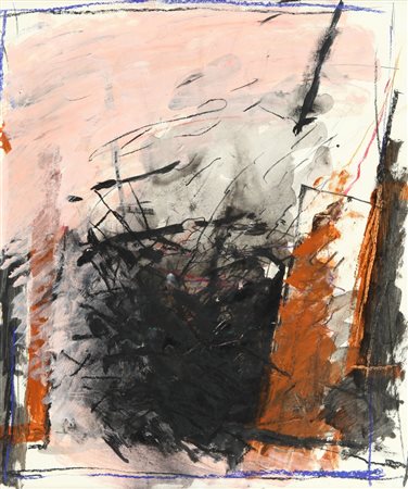 MARCO GASTINI (1938-) Senza titolo. 1985 olio e tecnica mista su carta...