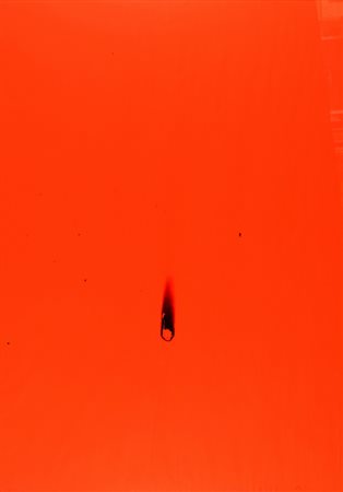 BERNARD AUBERTIN (1934-) Semema 1990 bruciatura su carta cm 100x70 firmato in...