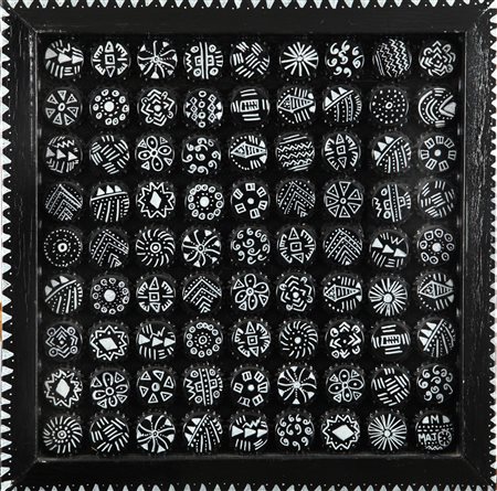 MARGARET MAJO (1950-) Senza titolo 1999 acrilico, metallo e flatting su...