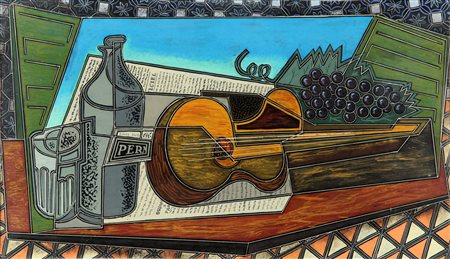 PIPPO ORIANI (1909-1972) Natura morta 1929 encausto su cartone cm 27x47...