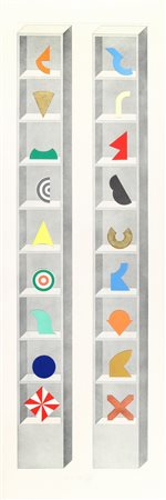 LUCIO DEL PEZZO (1933-) Senza titolo esemplare 30/50 acquaforte acqatinta cm...