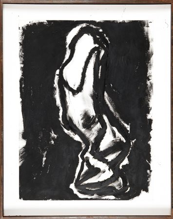 JANNIS KOUNELLIS (1936-) Senza titolo 2006 carboncino cm 68x48 firmato sul...