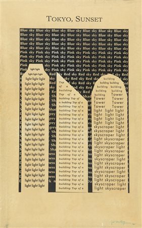 JEAN FRANCOIS BORY (1938-) Tokyo, Sunset 1995 digital print su carta cm...