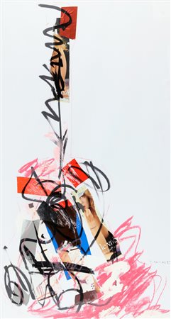 GIUSEPPE CHIARI (1926-2007) Senza titolo collage e tecnica mista su carta cm...