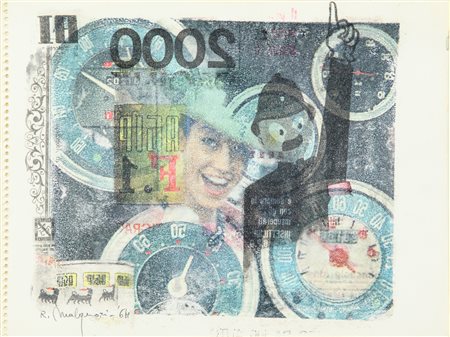 ROBERTO MALQUORI (1929-) Senza titolo 1964 tecnica mista su cartone cm...