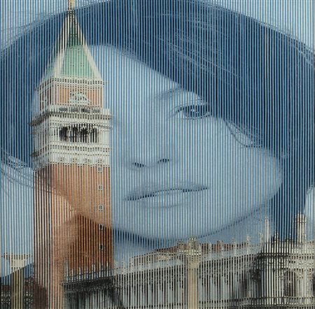 MALIPIERO (1934-) Senza titolo 2001 Collage cm 78x78 firmato e datato sul retro