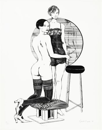 (CREPAS GUIDO) CREPAX (1933-2003) Senza titolo 1976 2 serigrafie IV/XX cm...