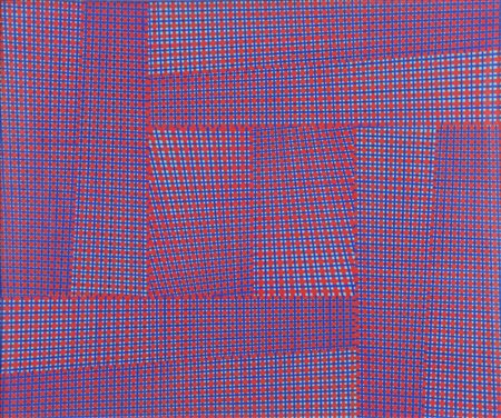 MARIO NIGRO (1917-1992) Spazio totale 1962 tempera su tela cm 54x65 firmato...