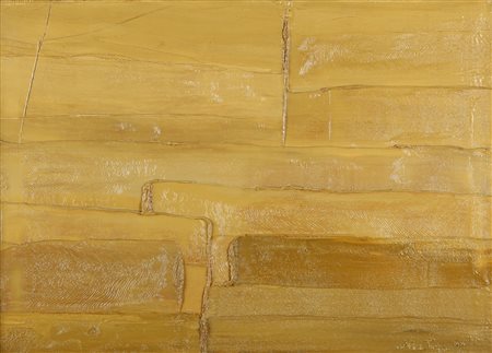 SERGIO SCATIZZI (1918-) Terra volterrana 1965 olio su tela cm 50x70 firmato e...