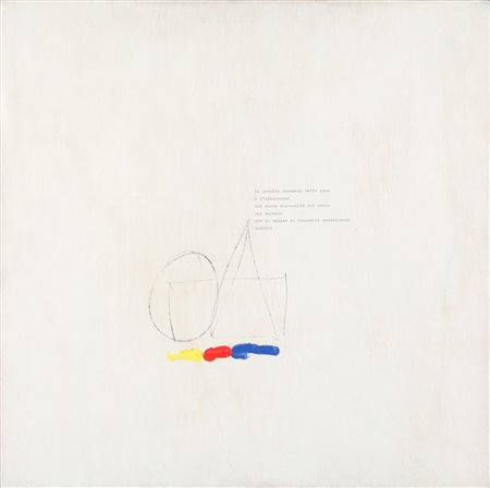 UGO CARREGA (1935-) Sintesi aperta Sengai 1973 tempera e dattilografia su...