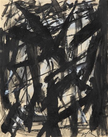 EMILIO VEDOVA (1919-2006) senza titolo 1960 tecnica mista su carta cm 30x40...