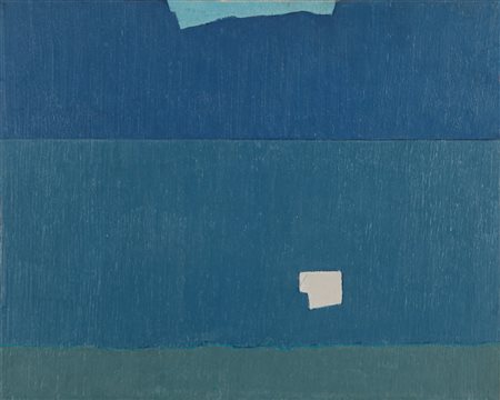 GIOVANNI KOROMPAY (1904-1988) Isole 1967 olio su tavola cm 22x28 esposizioni:...